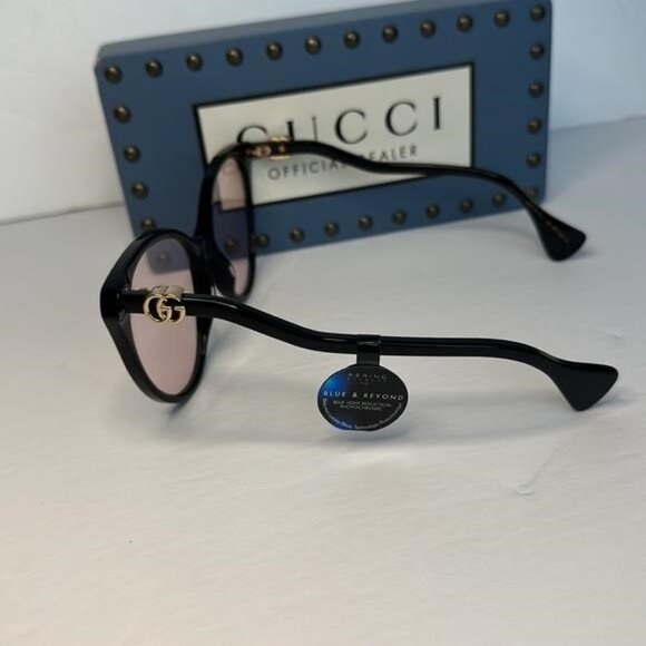 New - Gucci Pink Cat Eye Ladies Sunglasses GG1011S 005 57 Made in Italy main image 10